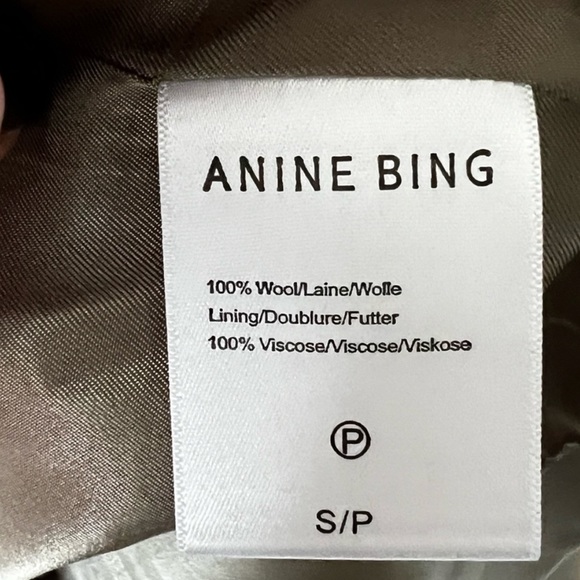 Anine Bing Quinn Blazer Small Khaki Green - Picture 7 of 12